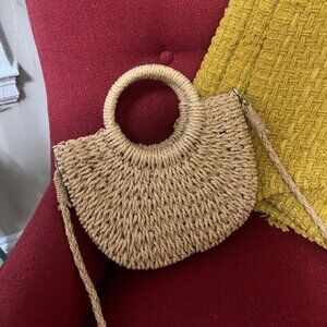 SHEIN Natural Woven Shoulder Bag